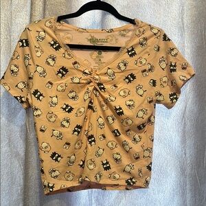 Sanrio‎ pink Crop Blouse hello kitty and friend size xl(juniors)
